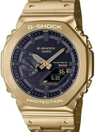 Чоловічий годинник casio g-shock gm-b2100gd-9aer, чорний із золотим