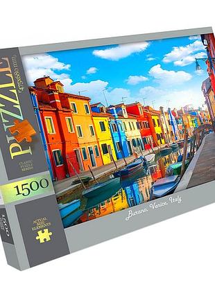 Пазл города “италия: остров бурано, венеция” 1500 эл. danko toys c1500-04-06