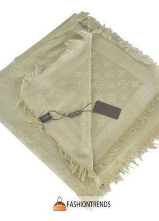 Шаль lv denim shawl бежева