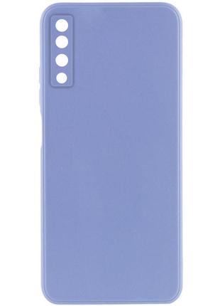 Силіконовий чохол candy full camera для samsung a750 galaxy a7 (2018) чорний / black блакитний/mist blue