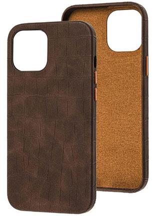 Шкіряний чохол croco leather для apple iphone 13 pro max (6.7")2 фото