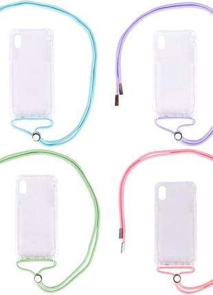 Чохол tpu crossbody transparent для apple iphone xs max (6.5")2 фото