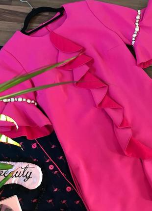 Новое платье розовое цвета фуксия (с)3 фото