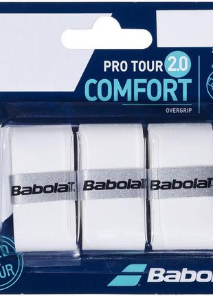 Обмотка babolat pro tour 2.0 x 3 white (653053/101)1 фото