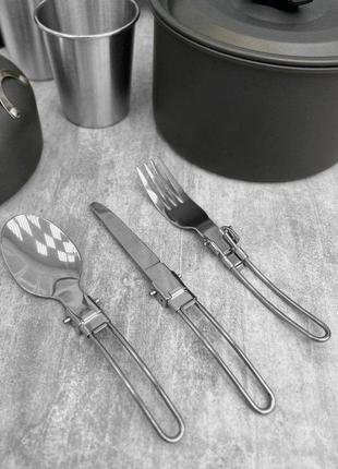 Набор посуды походный cooking set ds - 308 plus   тм60984 фото