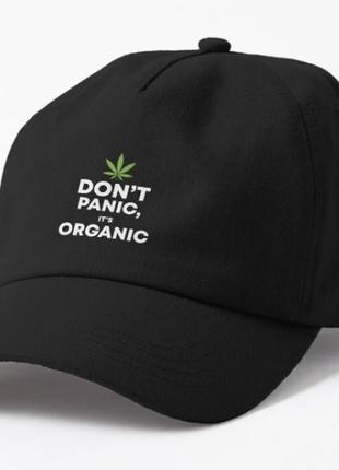 Кепка унісекс з принтом don`t panic it`s organic