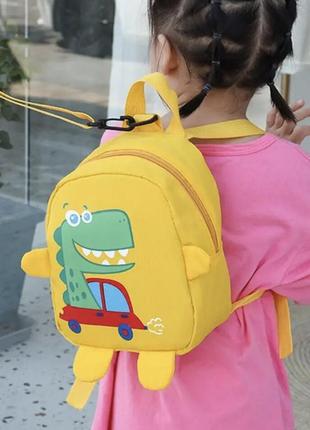 Детский удобный рюкзак дракоша 20х25х8см желтый