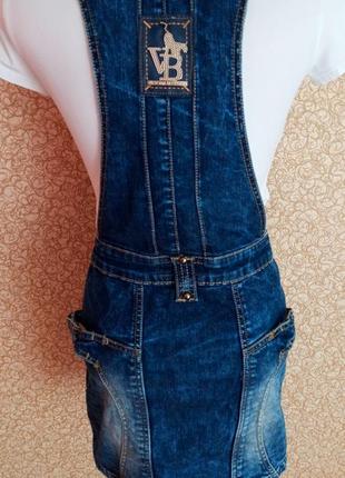 Модный джинсовый сарафан +футболка3 фото