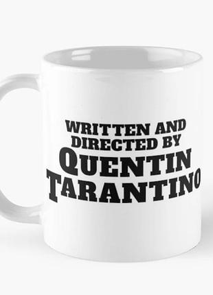 Чашка керамічна кружка з принтом quentin tarantino квентін тарантіно біла 330 мл