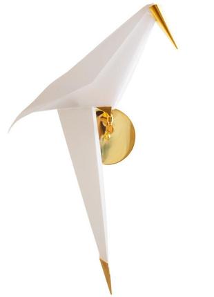 Світлодіодний світильник бра 6w у вигляді птаха brille білого кольору з металу та пластику 2700-3500к ip20