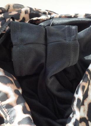 Шифоновые шорты- юбка в леопардовый принт4 фото