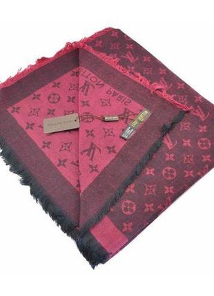 Шаль denim shawl малинова з чорним