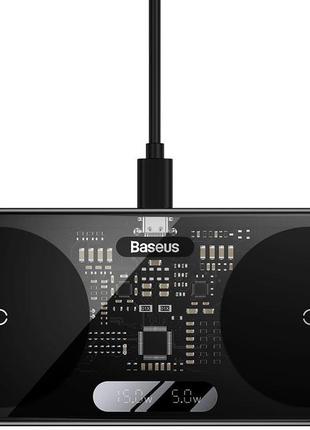 Беспроводное зарядное устройство baseus (wxsx010101) digital led display 2в1 wireless charger 20w universal