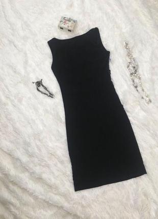 Чорне нарядна сукня з паєтками4 фото