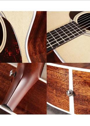 Акустическая гитара tyma td-15 (натурального цвета)4 фото