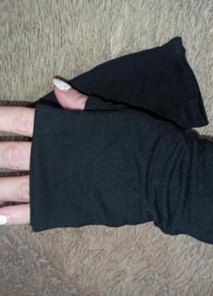Трикотажные митенки, перчатки рукавицы без пальцев, все размеры2 фото
