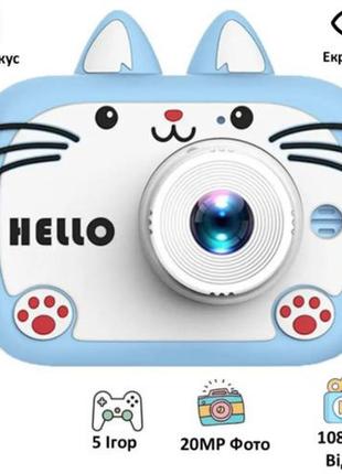 Дитячий фотоапарат x900 cat premium, пограй з улюбленцем1 фото