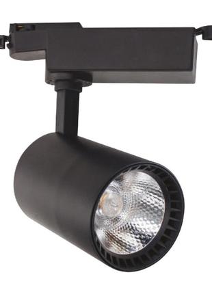 Светодиодный светильник трековый lyon-18 18w черный1 фото