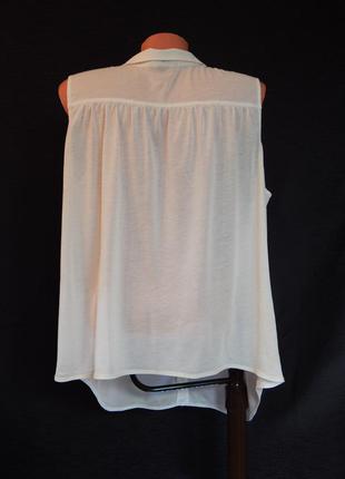 Молочкая блуза без рукавой от betty barclay (размер 42-44)3 фото