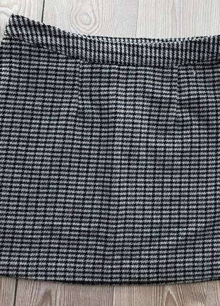 Шикарная шерстяная мини юбка трапеция3 фото