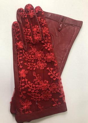Женские кожаные перчатки без подкладки из натуральной кожи. цвет молочный шоколад3 фото