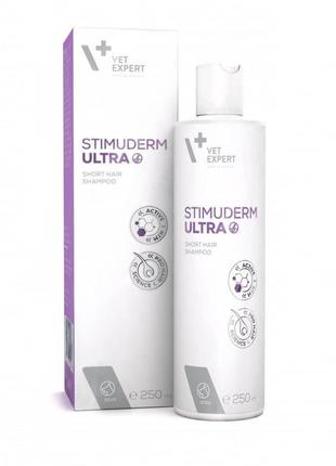 Шампунь для короткошерстных собак против выпадения шерсти vetexpert stimuderm ultra short hair shampoo 250 мл