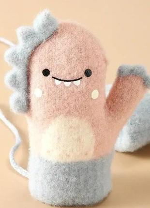 Дитячі рукавички з мультяшними динозаврами