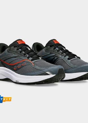 Чоловічі темно-сірі кросівки бігові saucony cohesion 175 фото