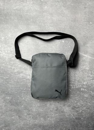 Мессенджер барсетка лого сумка брендовая барсетка черная на плечо лого барсетка puma серая черное лого6 фото