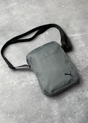 Мессенджер барсетка лого сумка брендовая барсетка черная на плечо лого барсетка puma серая черное лого4 фото