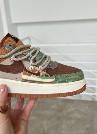 Кроссовки nike air force 1 low custom woodland3 фото