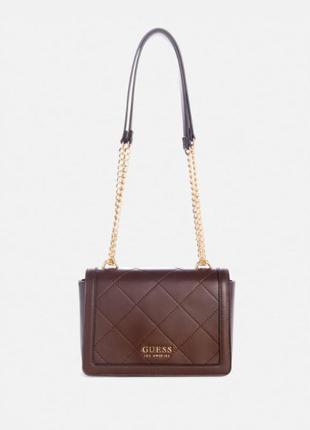 Сумка жіноча bonaire mini foldover crossbody guess lg895578/14454327 коричнева