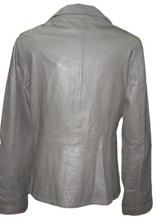 Класична шкіряна куртка-піджак3 фото