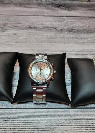 Часы женские + украшения, подвеска, серьги, браслет, колечко, подарок для девушки времени + наряды6 фото