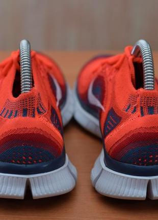 Красные удобные кроссовки носком nike free flyknit +, 40 размер. оригинал3 фото