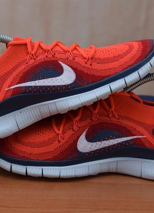 Червоні зручні кросівки носком nike free flyknit +, 40 розмір. оригінал7 фото