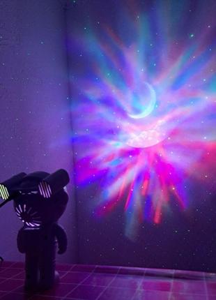 Ночник проектор астронавт звездного неба и галактики космонавт 8 режимов с пультом дк7 фото