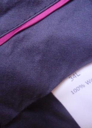Charles tyrwhitt slim fit брендовые шикарные стильные брюки чиносы, унисекс 100% wool шерсть8 фото