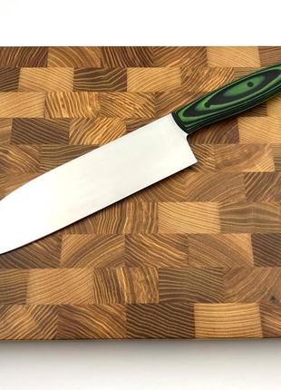 Кухонный нож ручной работы «сантоку #3» из стали n690/61 hrc