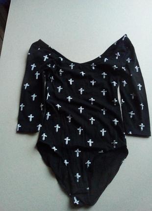 Хлопковое боди в принт