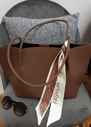 Новая сумка коричневого цвета
