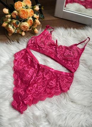 Кружевной комплект, лиф и трусики, бюстгальтер и трусы🌸