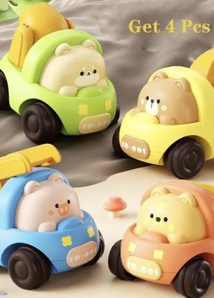 Пластиковый инженерный автомобильный игрушечный экскаватор, 4 шт, обучающие игрушки на 6 месяцев и старше
