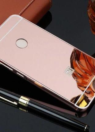 Чехол зеркальный xiaomi  redmi note 5a pro, prime рамка алюминий, зеркало акрил