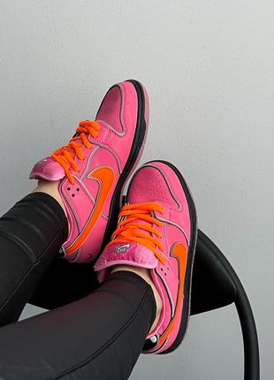 Кроссовки nike sb dunk low × powerpuff girls blossom10 фото