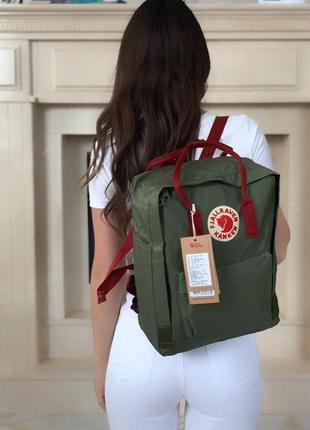 Рюкзак fjallraven kanken купить фьялравен канкен зеленые красные ручки