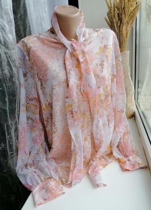 🌹вінтажна блуза в квітковий принт 🌹сорочка в стилі zimmermann в пастельних відтінках5 фото