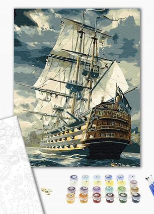 Картина за номерами корабель плавальна мити (acr-12160-ac) artcraft (без коробки)2 фото