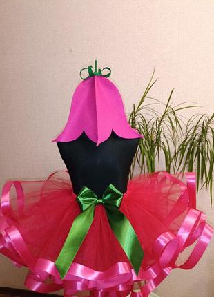 Карнавальный костюм цветочка, колокольчик, тюльпан розовый 4-7р.2 фото