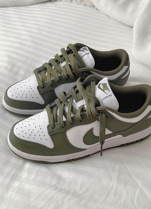 Кроссовки nike dunk low medium olive